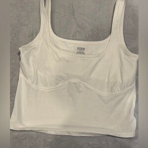 Victoria's Secret Cropped White Tank Top